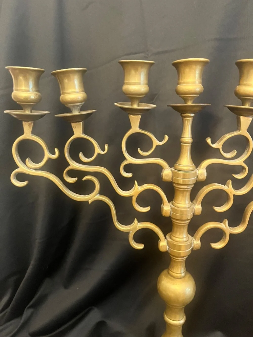 Grand 19th Century Brass Chanukah Menorah